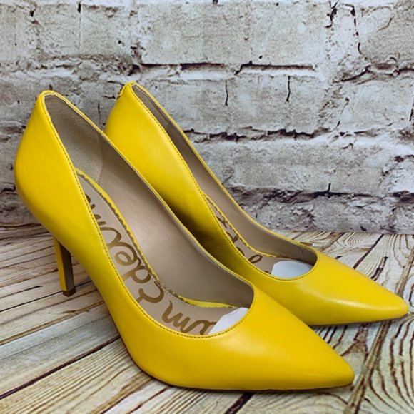 sam edelman yellow pumps